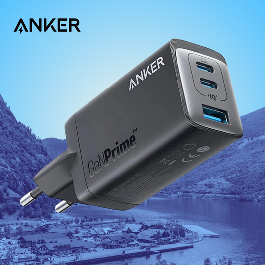ANKER 3 Port 65W GaNPrime Type-A & Type-C charging adapter