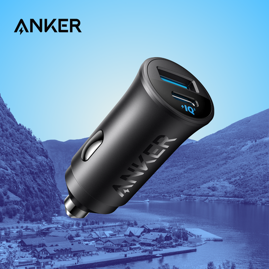 ANKER 2 Port 30W IQ Type-A & Type-C car charging adapter